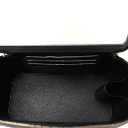 Chanel Lambskin Quilted Small Top Handle Vanity Case With Chain Black 5 of 11