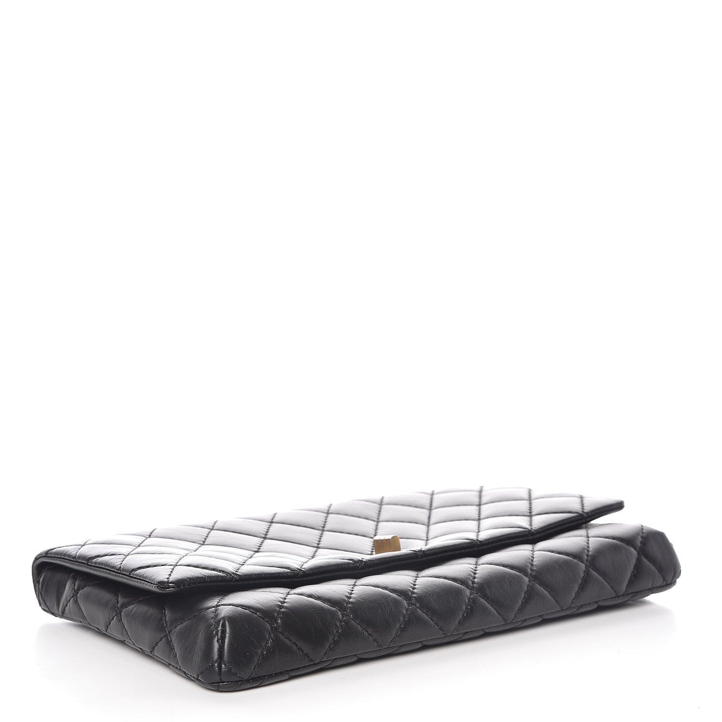 Aged Calfskin Quilted Reissue 2.55 Clutch Black