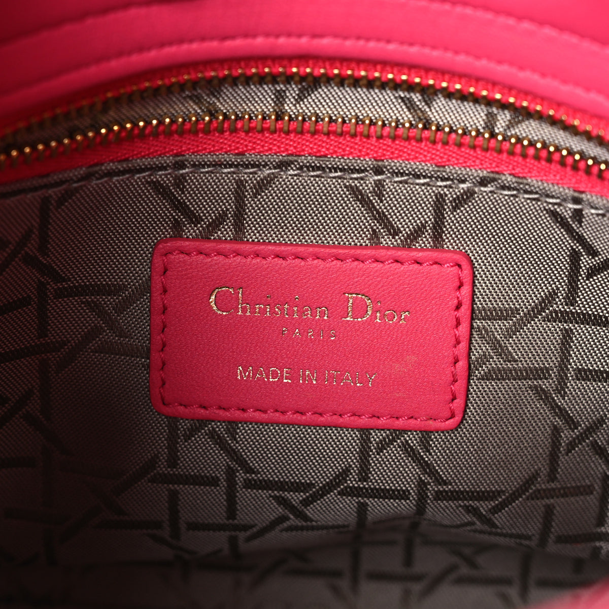 Christian Dior Lambskin Cannage Small My ABCDior Lady Dior Fuchsia 6 of 10