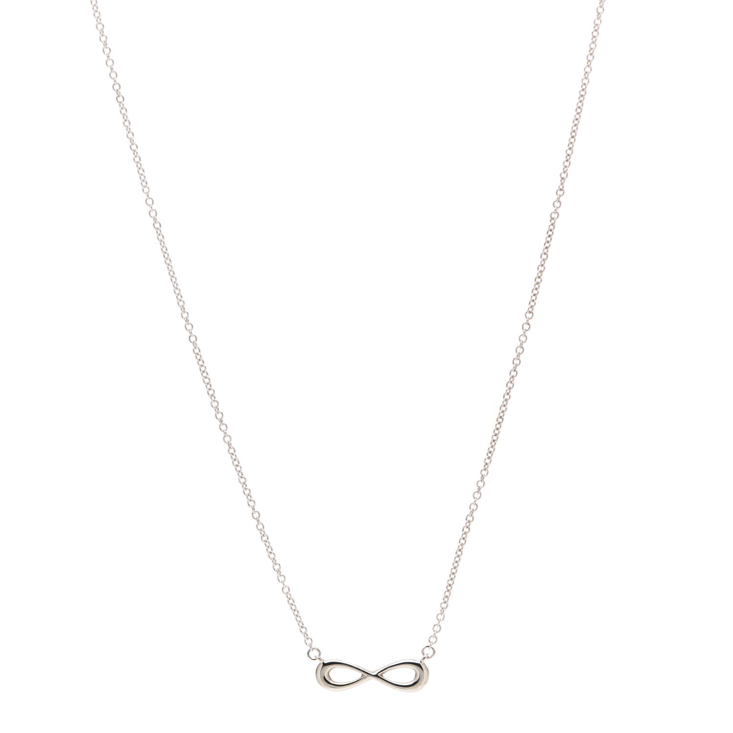 Tiffany Sterling Silver Mini Infinity Pendant Necklace 1 of 6