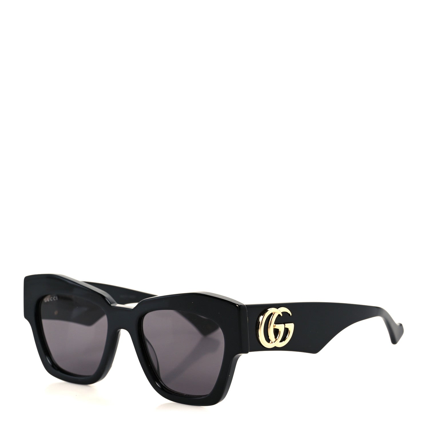 Gucci Acetate Square Frame Sunglasses GG1422S Black Grey 1 of 7