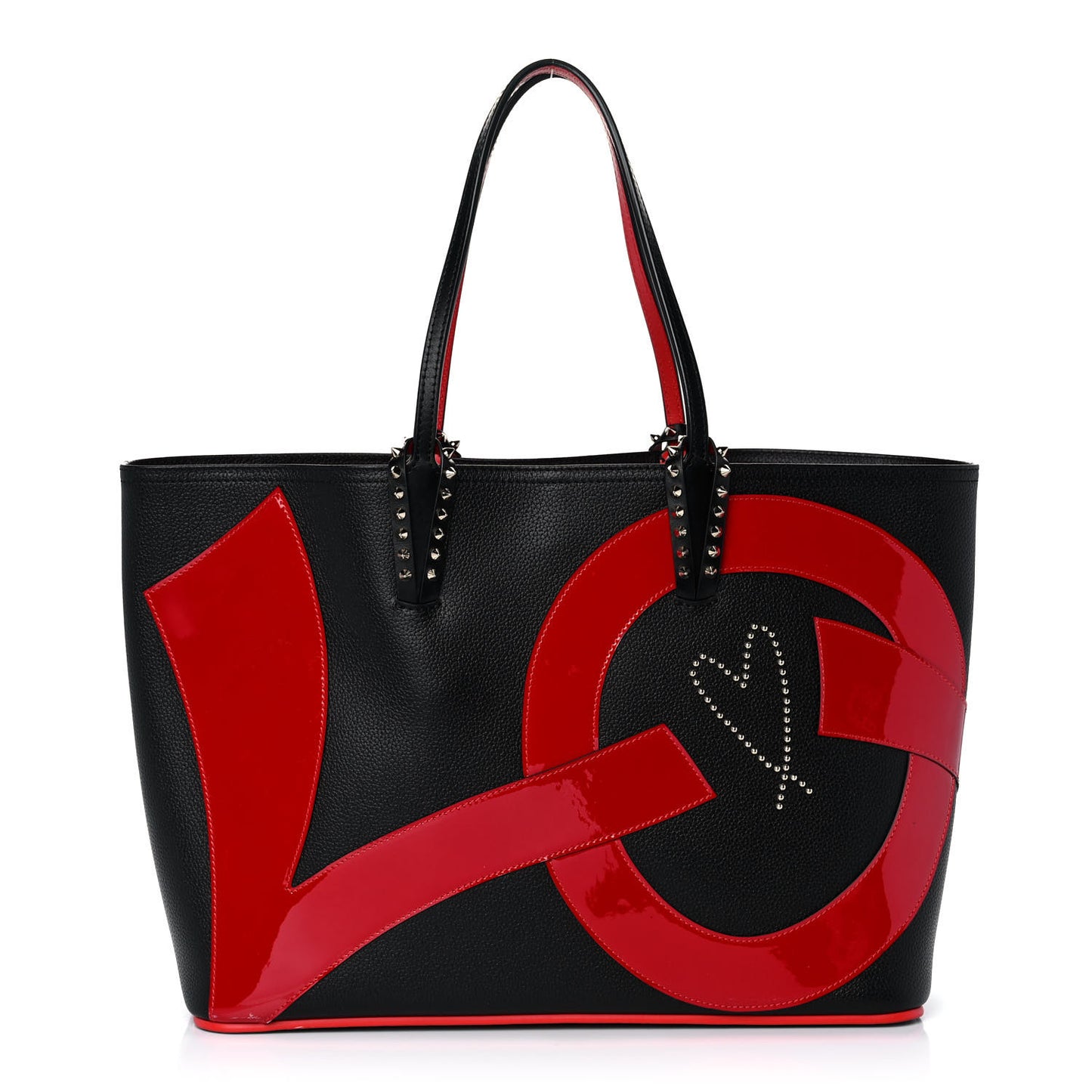 Calfskin Cabata Love Empire Paris Tote Black