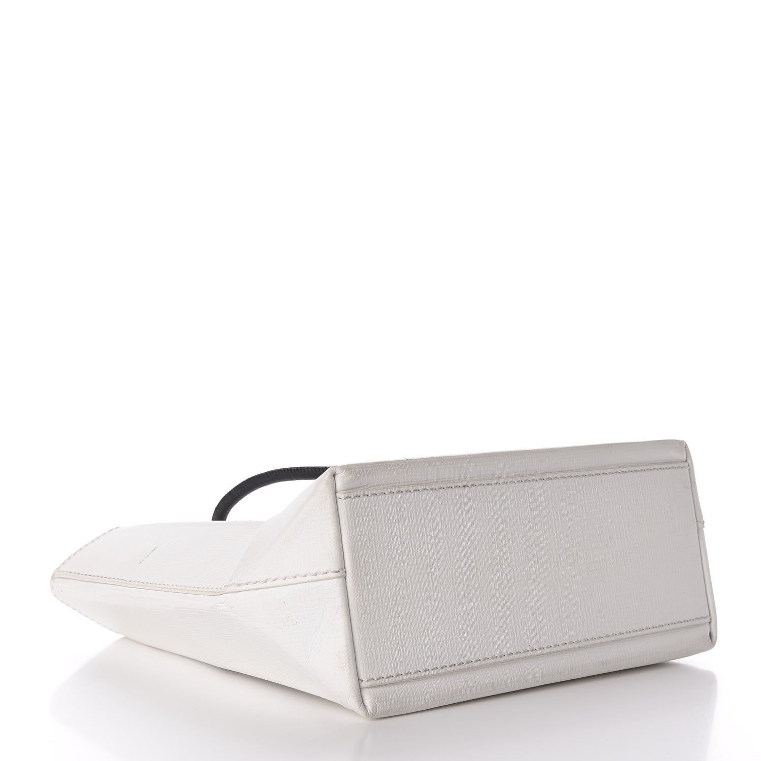 Balenciaga Squared Calfskin Logo Shopping Tote XXS White 4 of 12