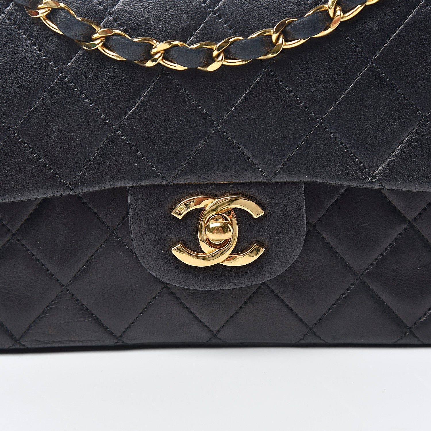Chanel Lambskin Quilted Small Double Flap Black 10 of 15