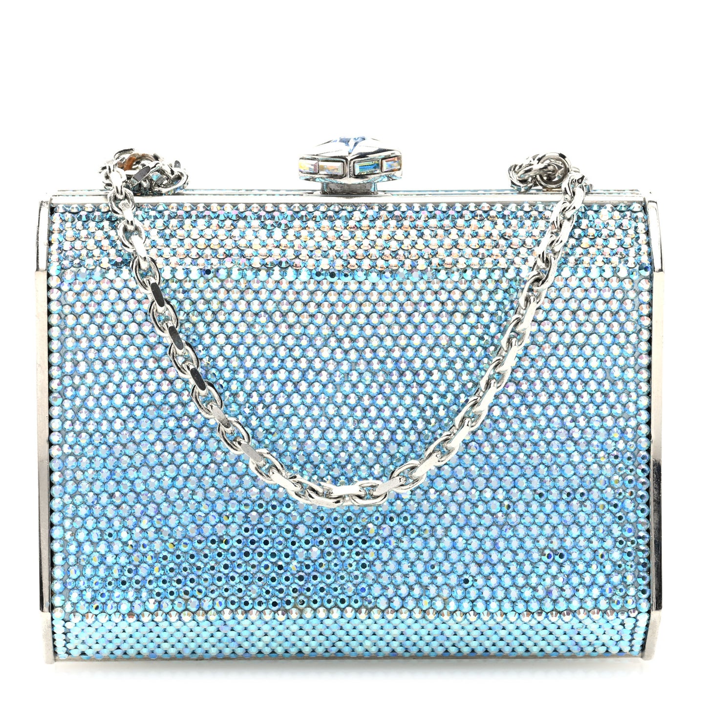 Swarovski Crystal Minaudiere Clutch Blue