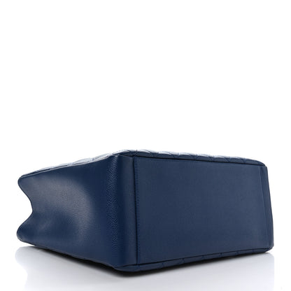 Chanel Caviar Quilted Grand Shopping Tote GST Dark Navy Blue 4 of 10