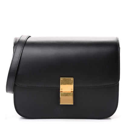Celine Box Calfskin Medium Classic Box Flap Bag Black 1 of 14