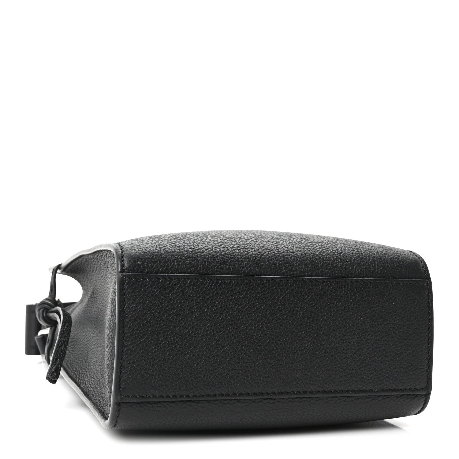 Fendi Vitello Cher Logo Embossed Mini Go To Shopper Tote Black 4 of 9