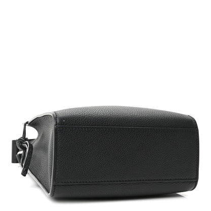 Fendi Vitello Cher Logo Embossed Mini Go To Shopper Tote Black 4 of 9
