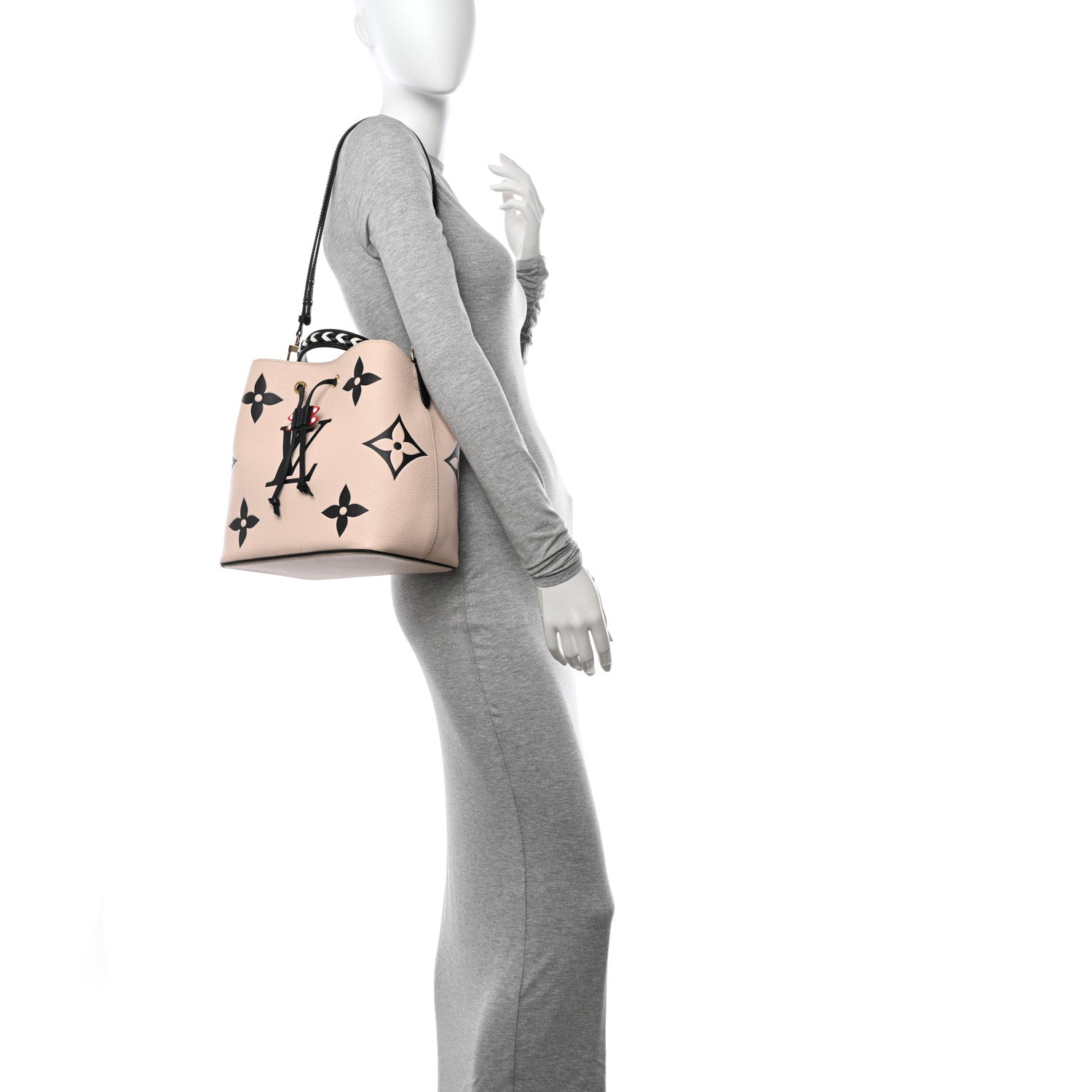 Louis Vuitton Empreinte Monogram Giant Crafty Neonoe MM Creme Black 2 of 16