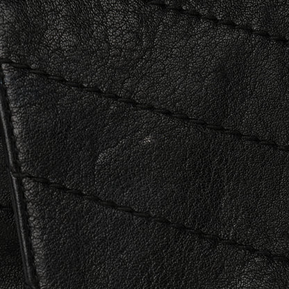 Saint Laurent Pebbled Lambskin Chevron Monogram Small Nolita Black 11 of 12