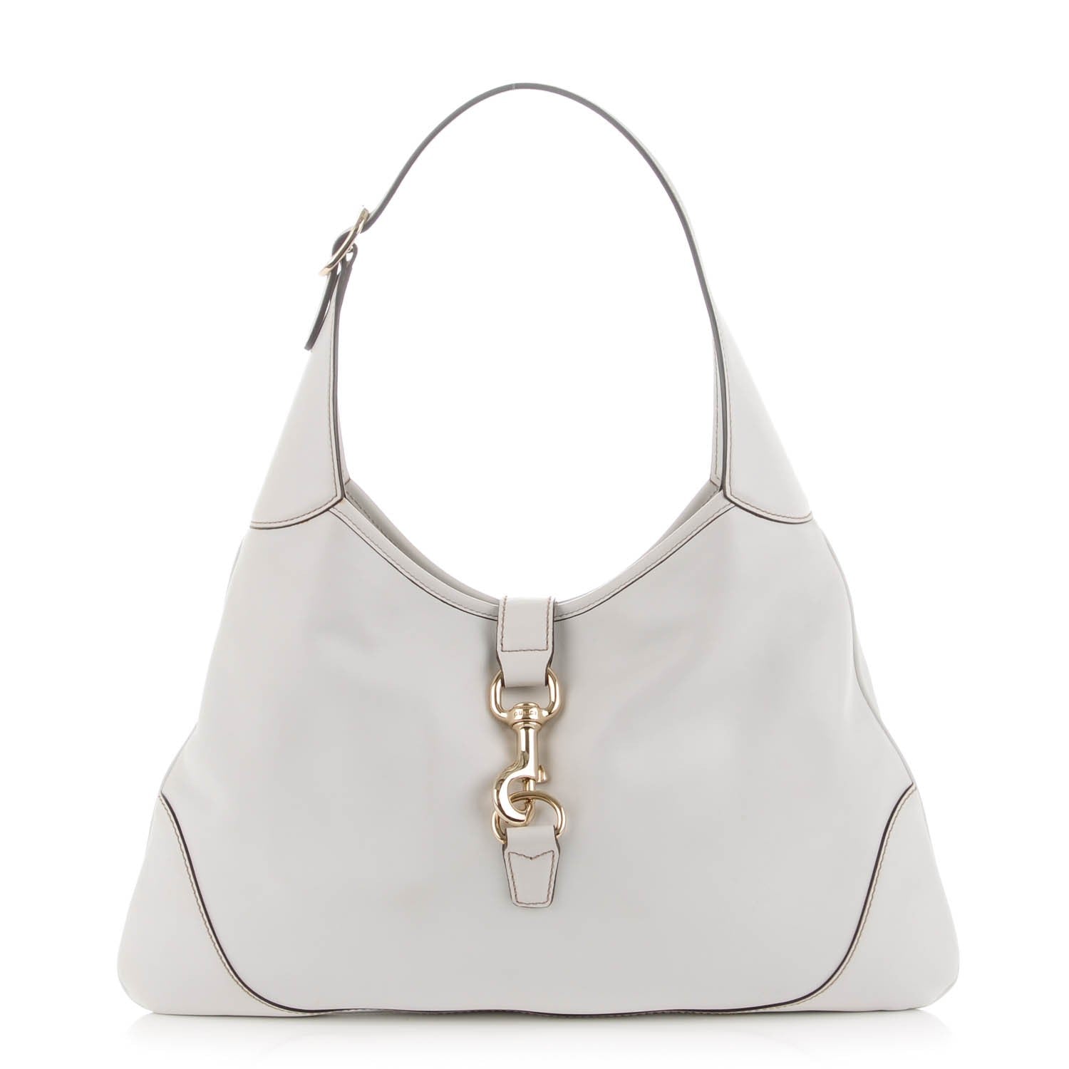Gucci Calfskin Medium Jackie O Bouvier Hobo White 1 of 7