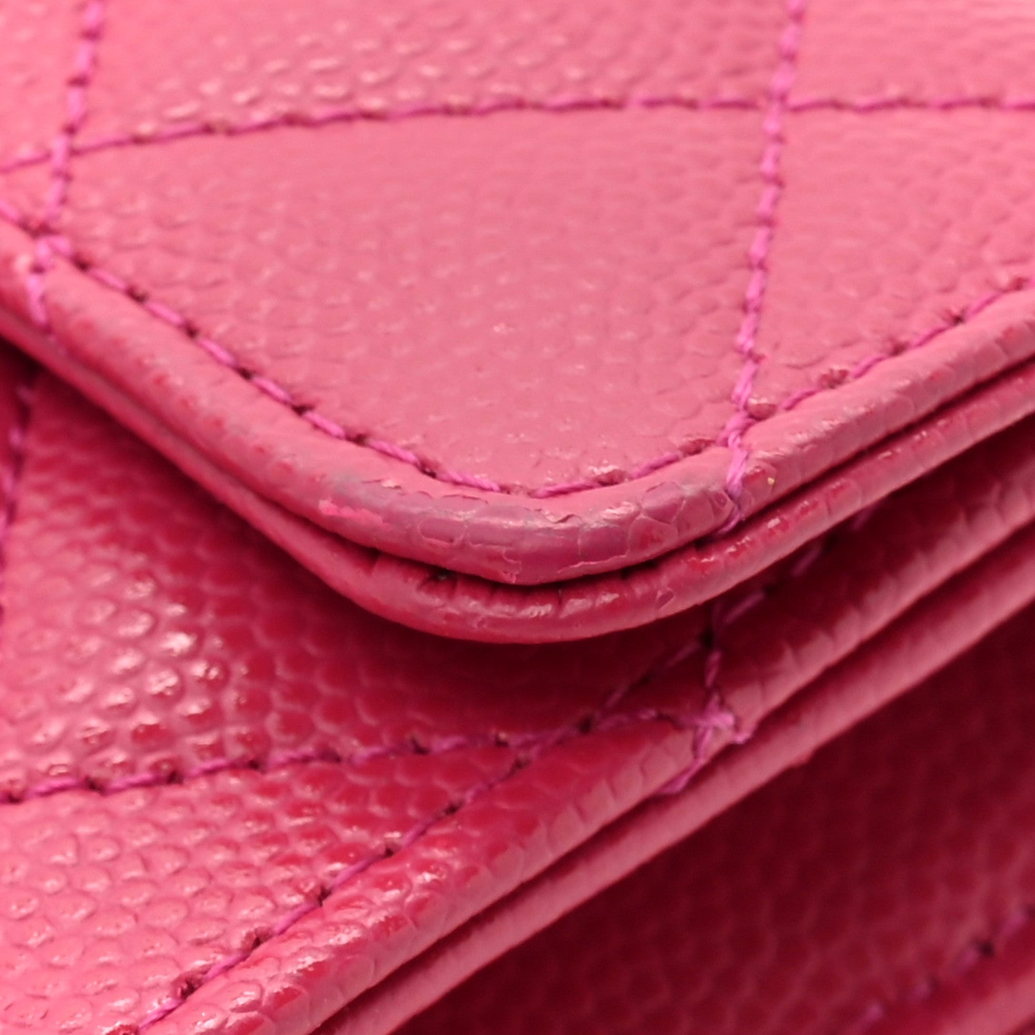 Chanel Caviar Quilted Flap Card Holder Wallet Pink 8 of 11