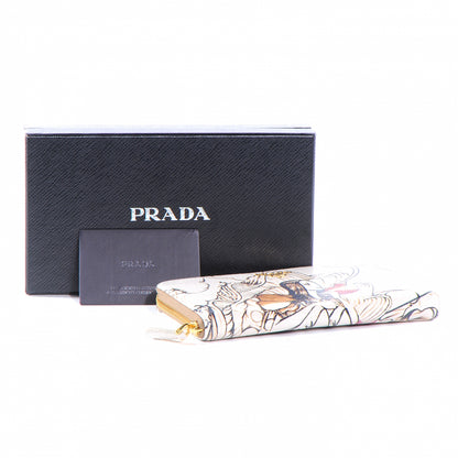 Prada X JAMES JEAN Cervo Lux Fairy Print Zip Around Wallet 8 of 9