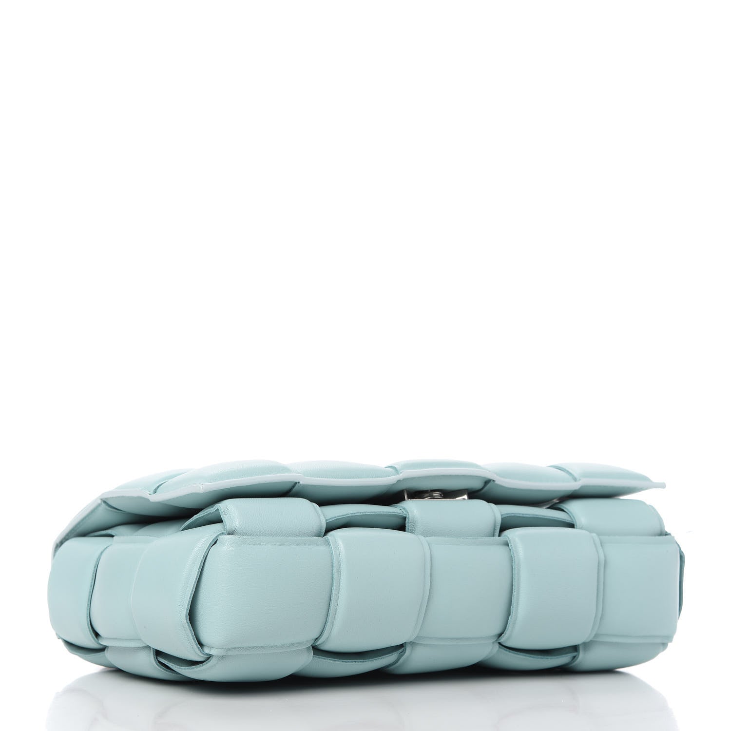 Bottega Veneta Lambskin Maxi Intreccio Padded Chain Cassette Crossbody Bag Spearmint 4 of 9