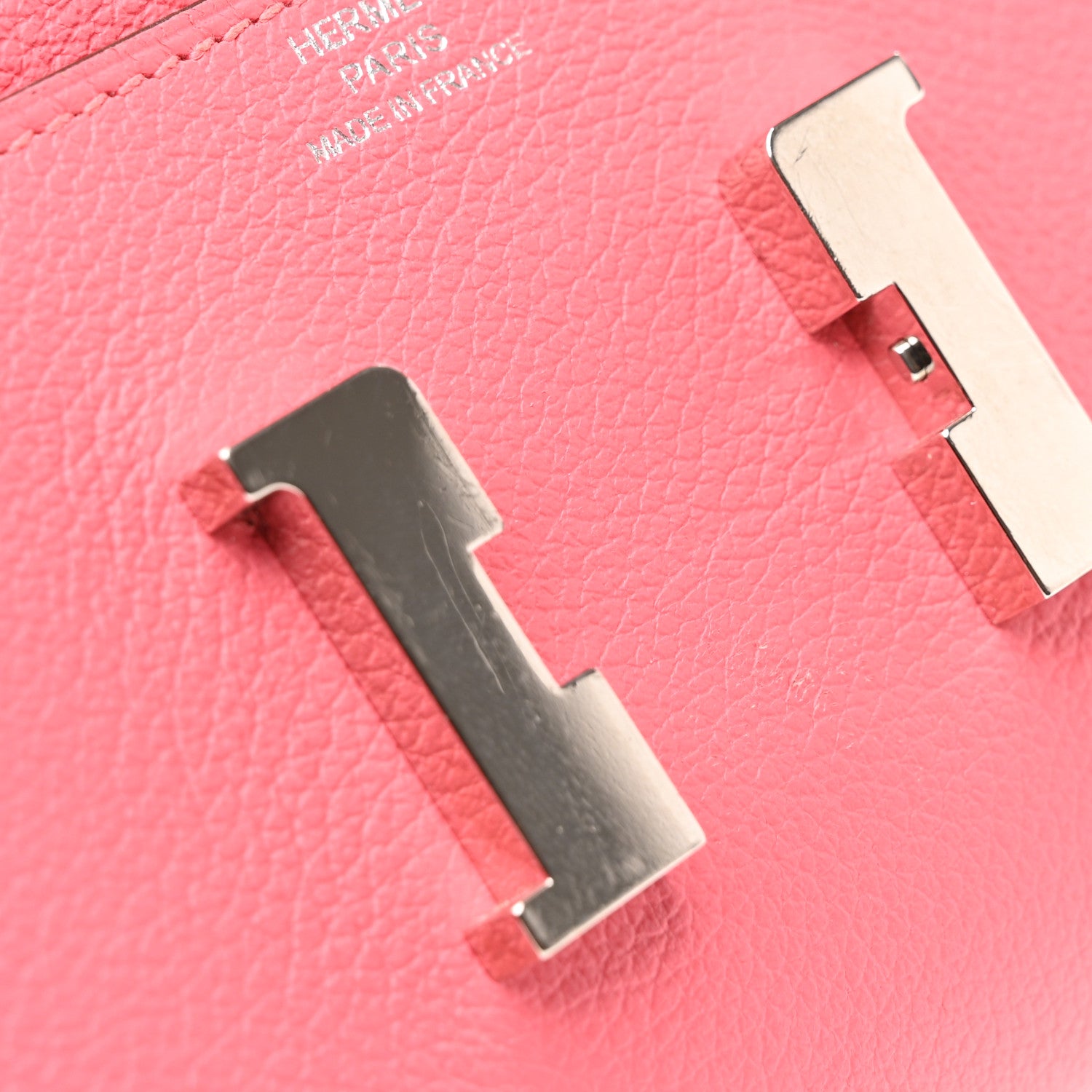 Hermes Evercolor Constance Compact Passant Wallet Rose Azalee 9 of 10