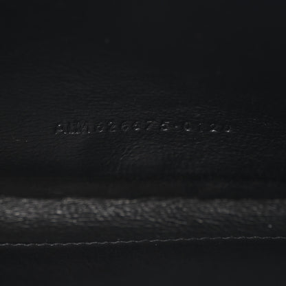 Saint Laurent Calfskin Crocodile Embossed Monogram Uptown Crossbody Black 9 of 15