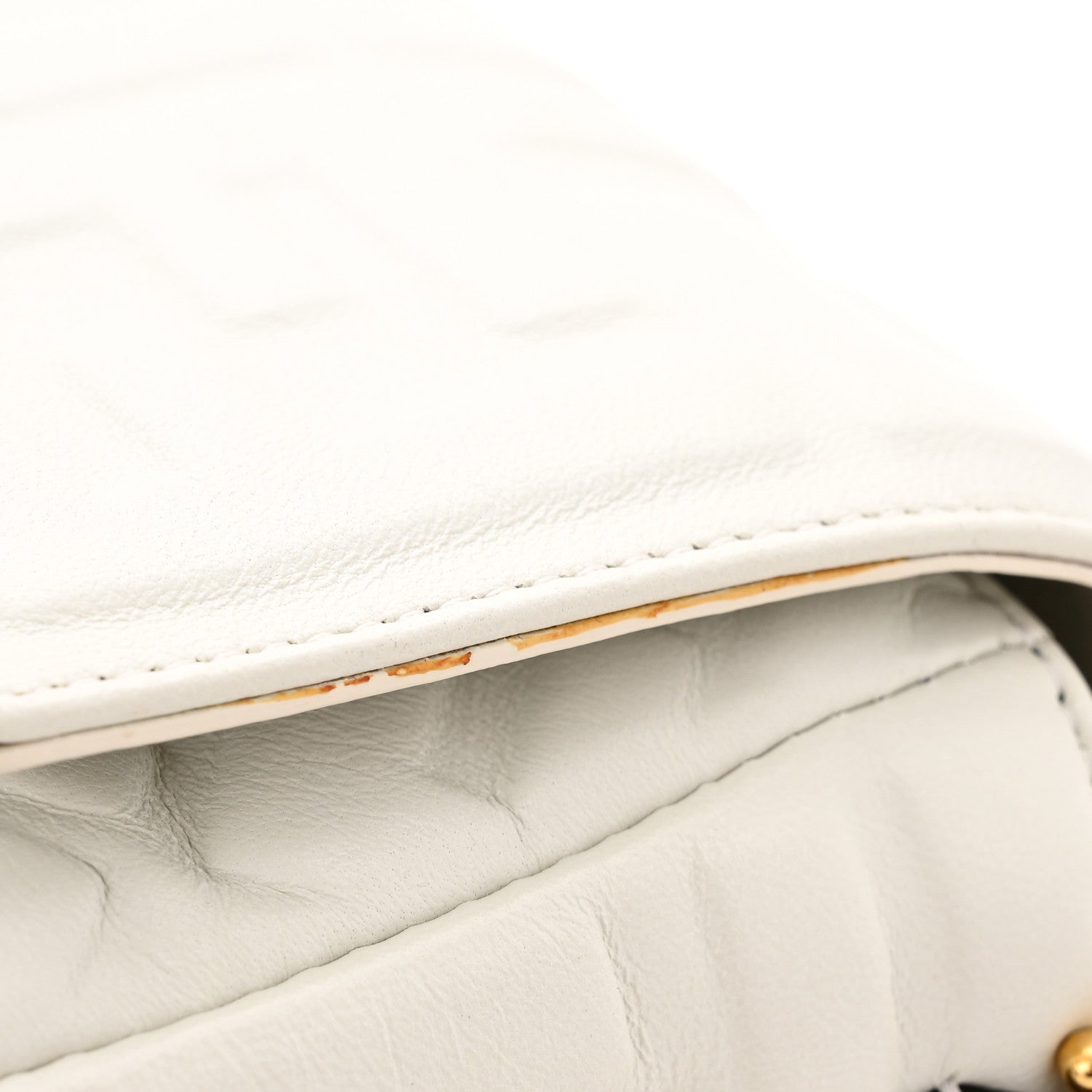Fendi Nappa FF 1974 Embossed Baguette White 11 of 13
