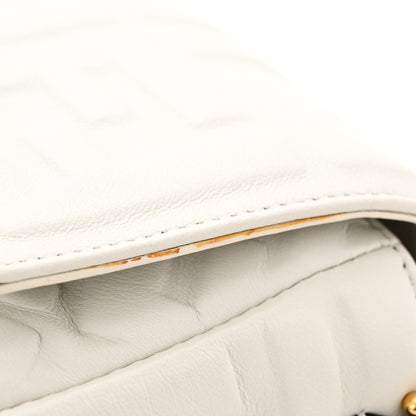 Fendi Nappa FF 1974 Embossed Baguette White 11 of 13