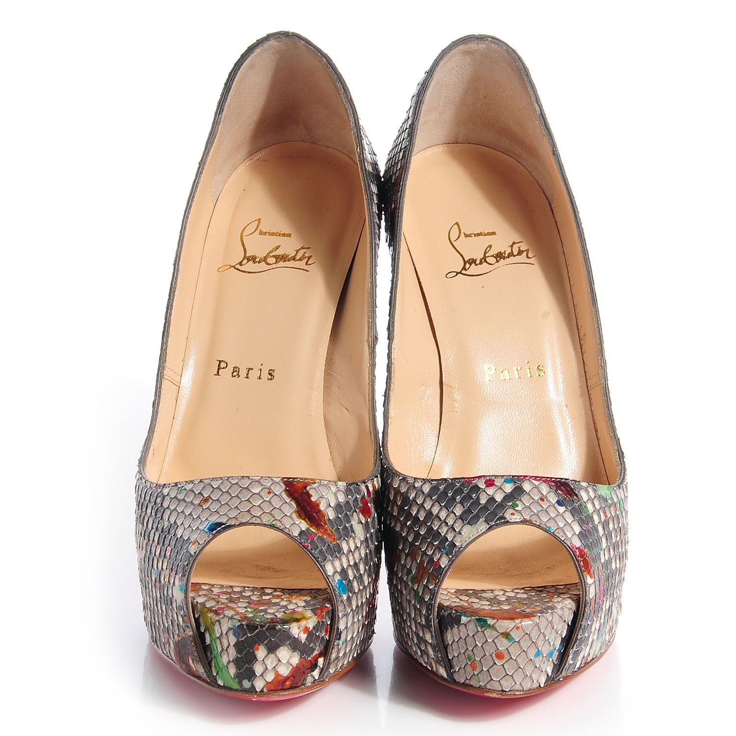 Christian Louboutin Python Carnival Hyper Very Prive 120 Pumps 37 Multicolor 2 of 7