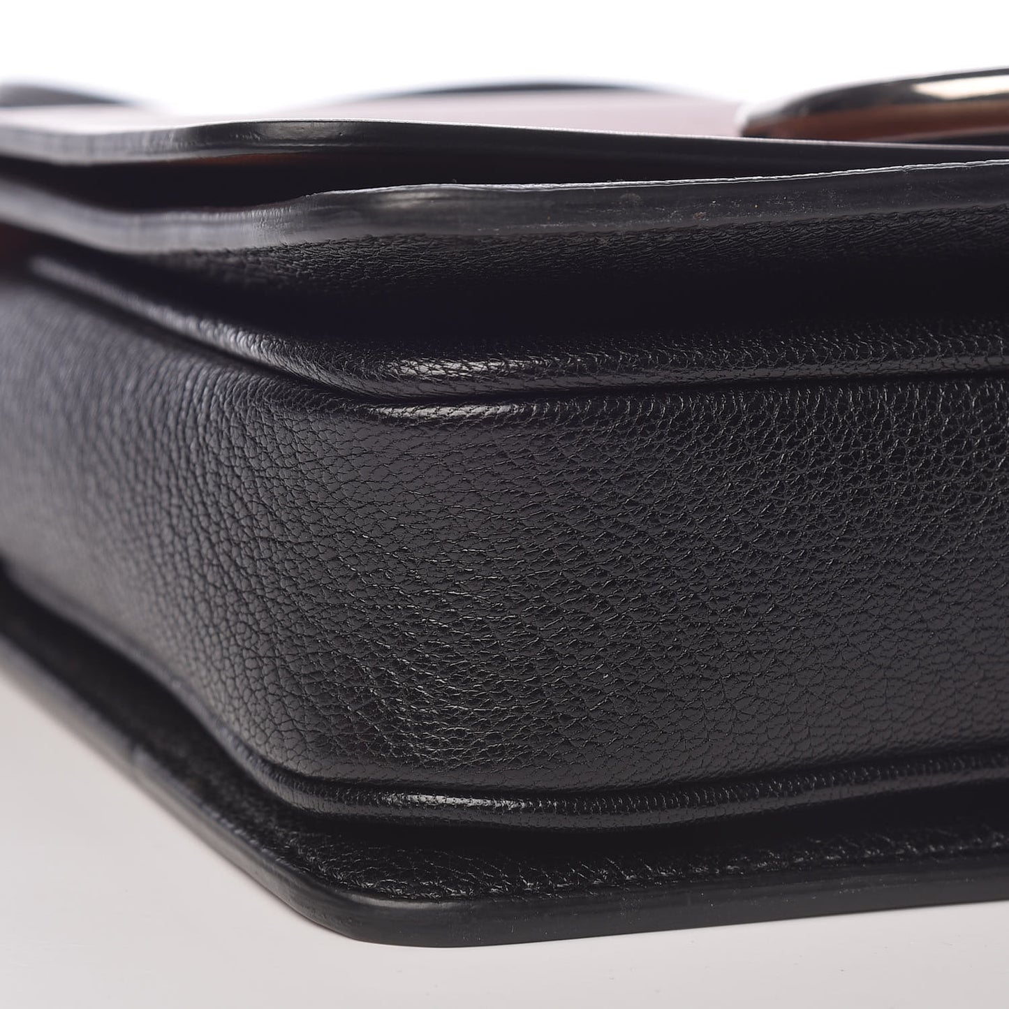 Calfskin Small D-Ring Bag Tan Black