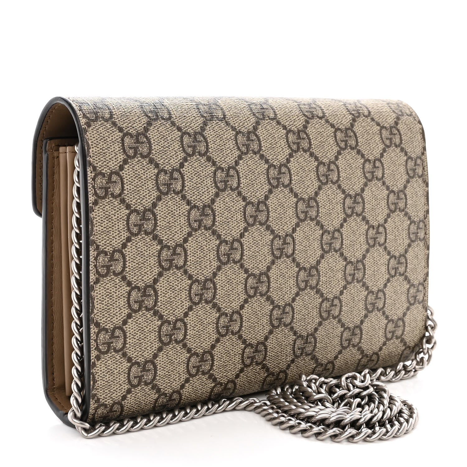 Gucci GG Supreme Monogram Mini Dionysus Chain Wallet Beige Taupe 3 of 10