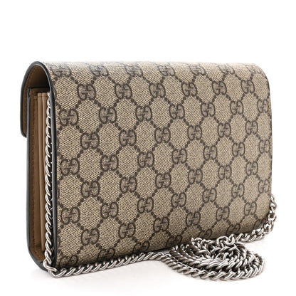 Gucci GG Supreme Monogram Mini Dionysus Chain Wallet Beige Taupe 3 of 10