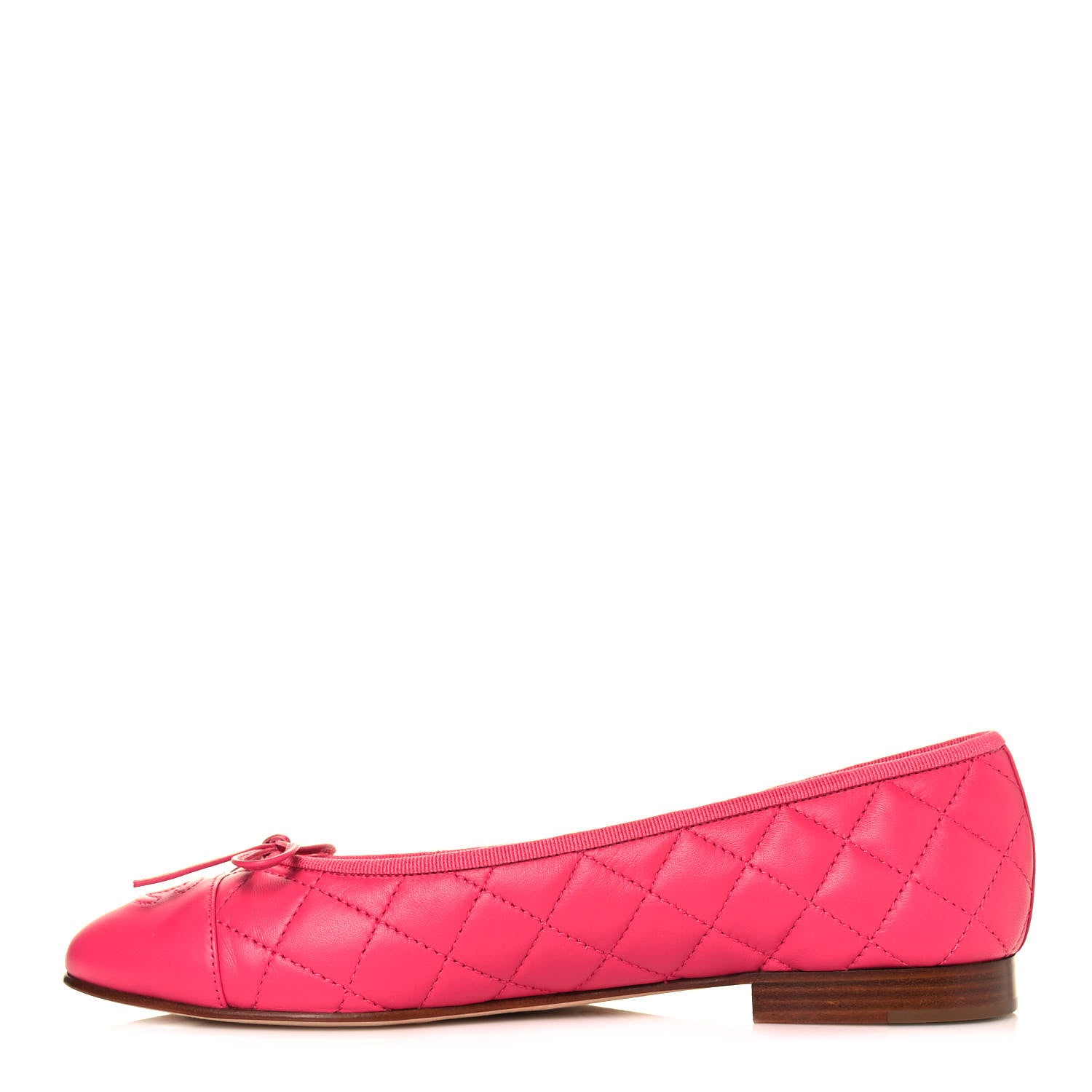 Chanel Lambskin Quilted CC Cap Toe Ballerina Flats 39.5 Pink 1 of 8