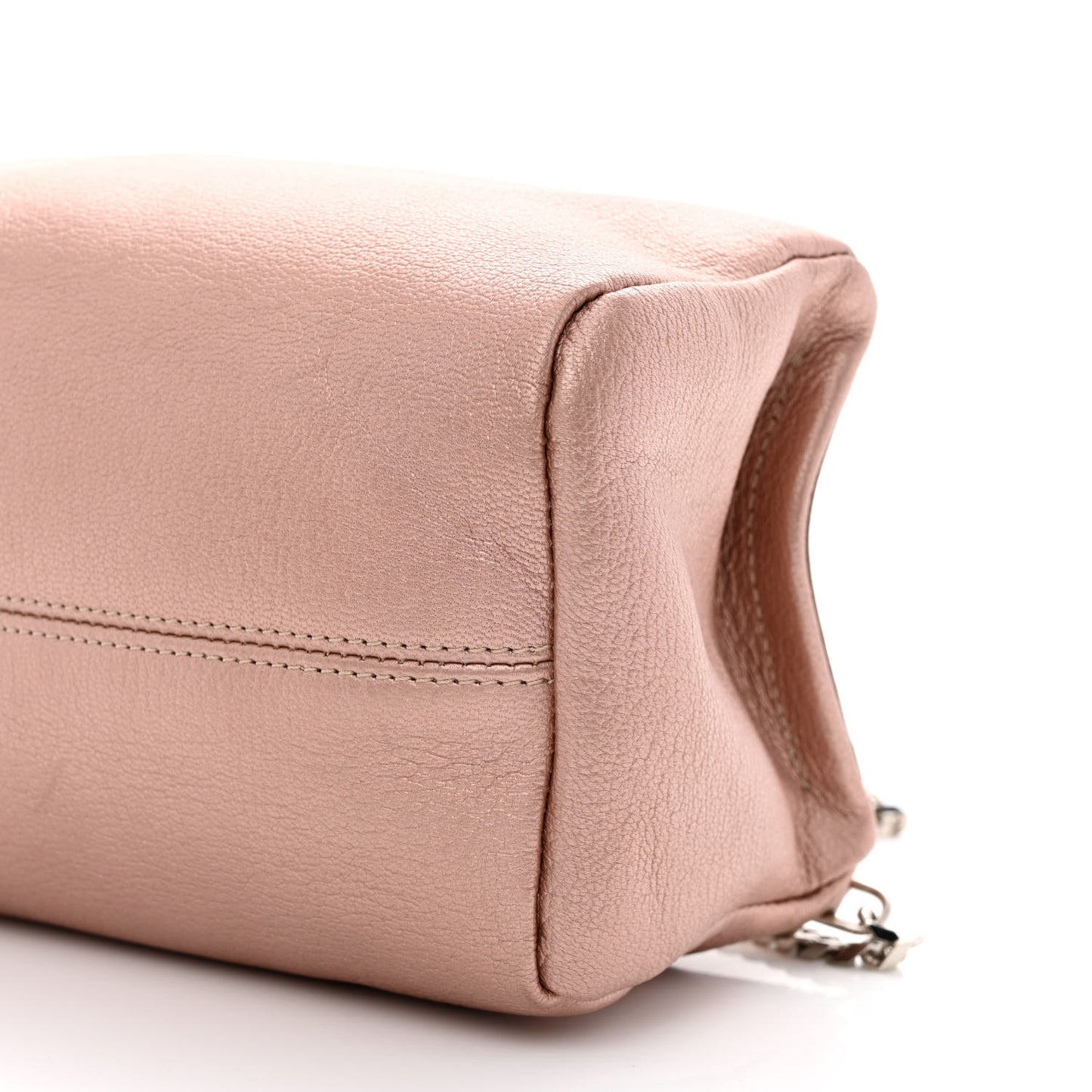 Metallic Sugar Goatskin Mini Chain Pandora Light Pink