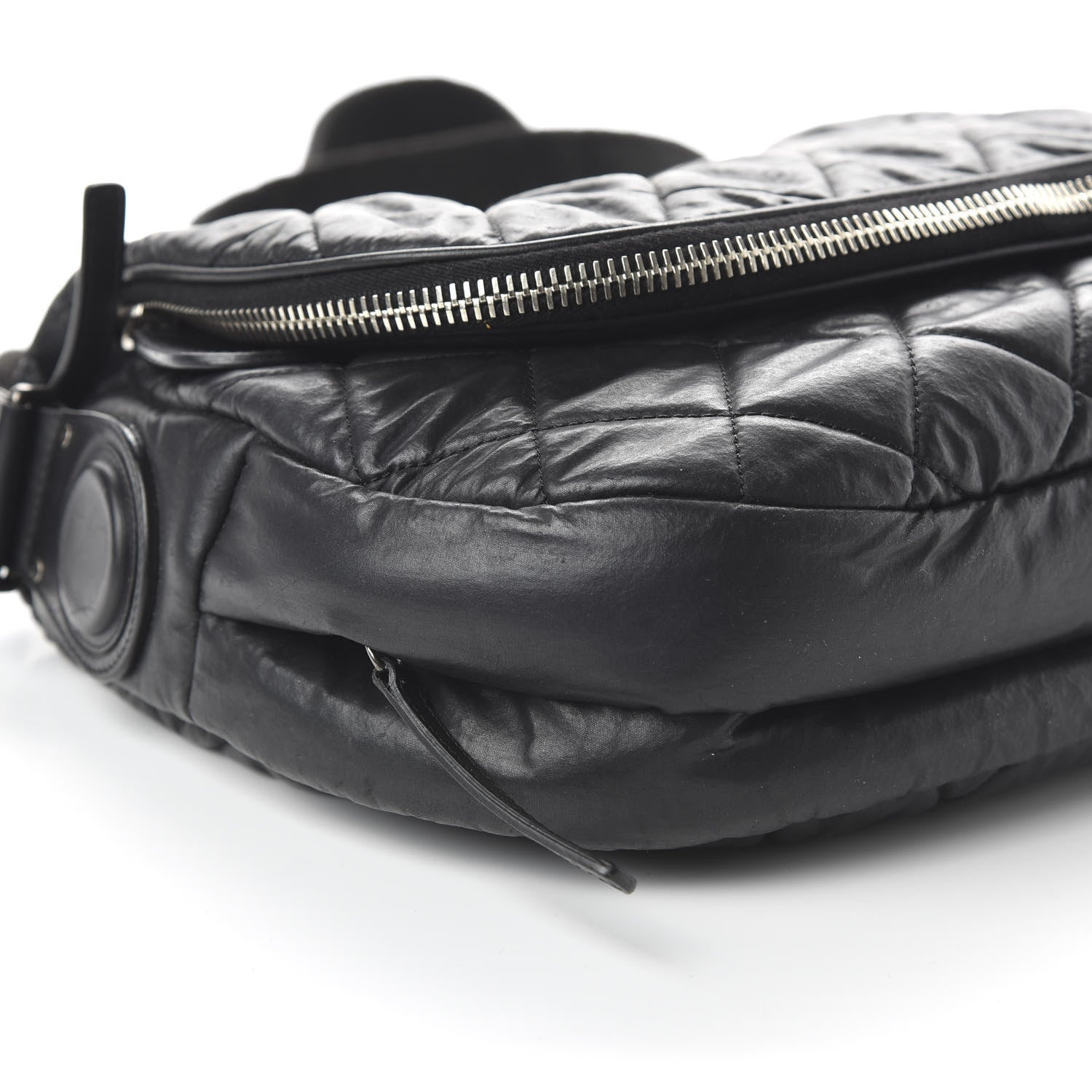 Chanel Coated Canvas Quilted Expandable Messenger Black 6 of 10