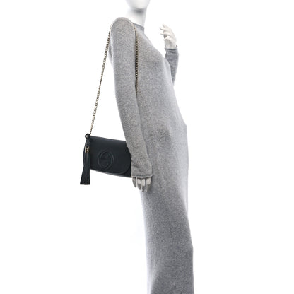 Gucci Pebbled Calfskin Medium Soho Flap Crossbody Black 2 of 10