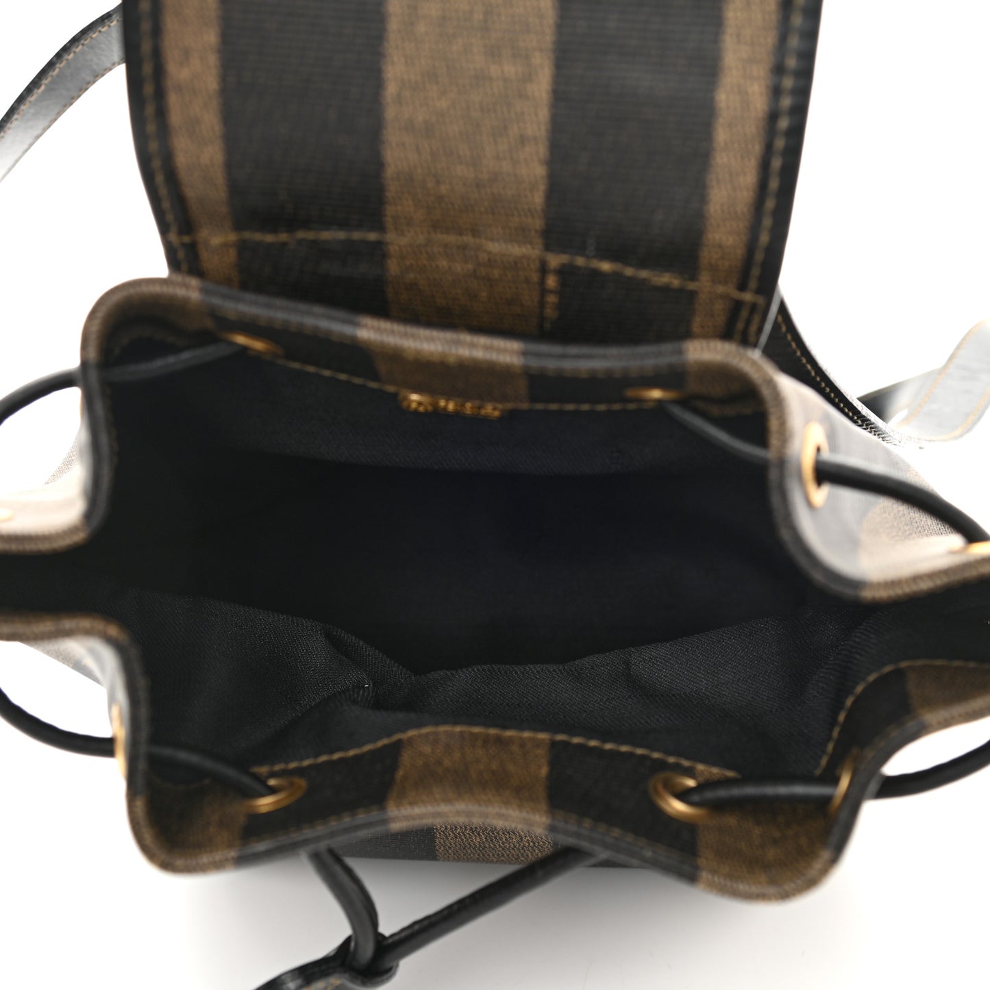 Coated Canvas Pequin Drawstring Backpack Tobacco
