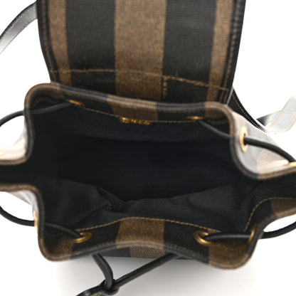 Fendi Coated Canvas Pequin Drawstring Backpack Tobacco 5 of 11