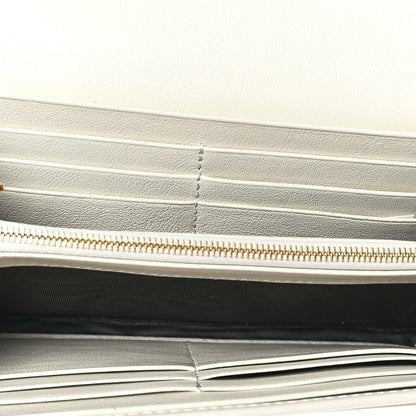 Gucci Calfskin Web Rajah Continental Wallet White 5 of 8