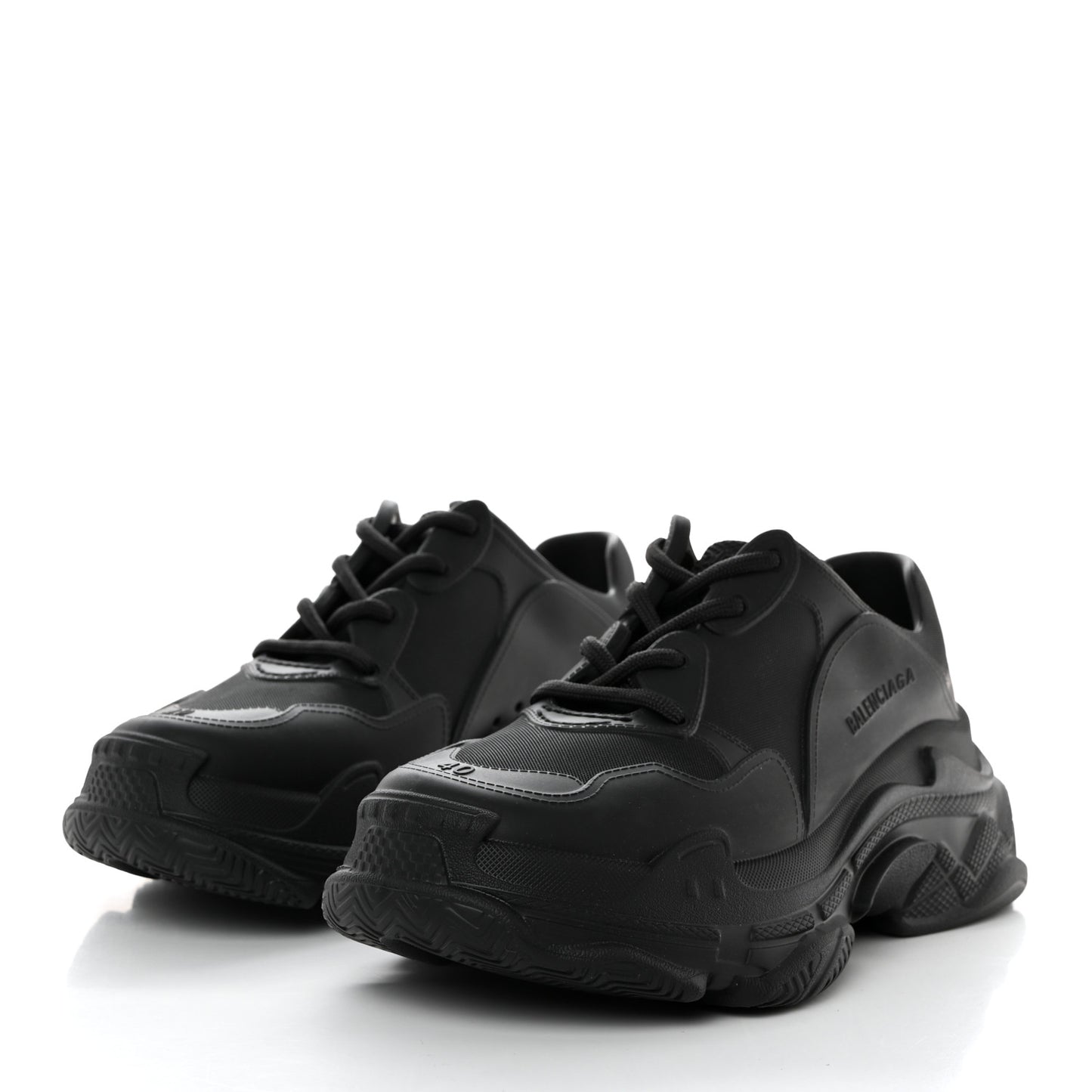 EVA Molded Mens Triple S Sneakers 40 Black
