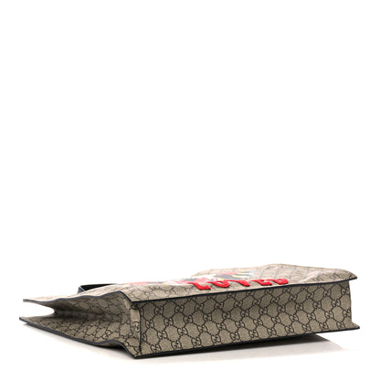 Gucci GG Supreme Monogram Angry Cat Vertical Tote 3 of 12