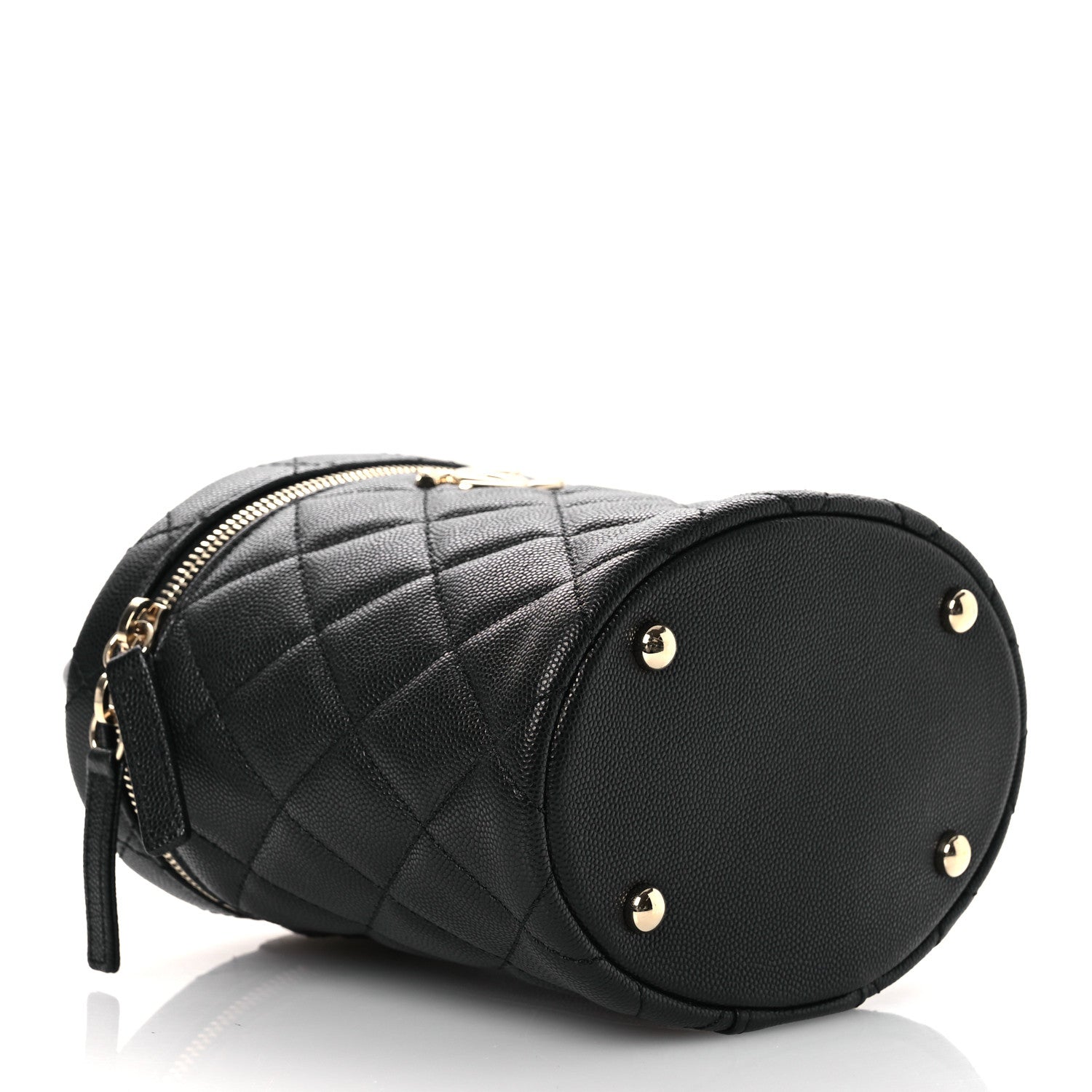 Chanel Caviar Quilted Top Handle Vanity Case Black 4 of 12