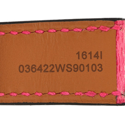 Hermes Matte Alligator 25mm Heure H Hour Watch Strap FRAMBOISE 5 of 5