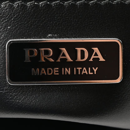 Prada Spazzolato Cleo Shoulder Bag Black 6 of 10