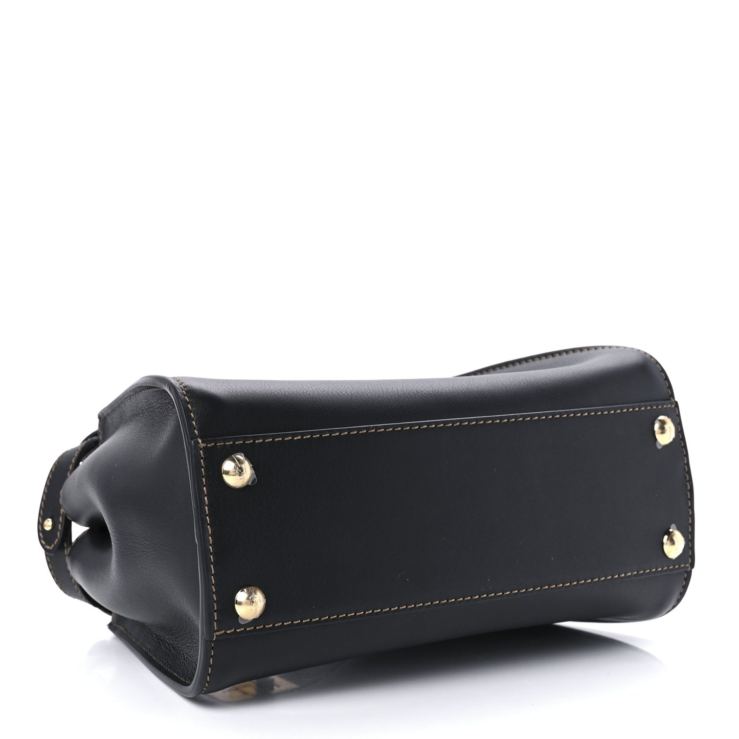 Vitello King Canvas Chinese New Year Tiger Embroidered Mini Peekaboo Iconic Satchel Black Dark Yellow