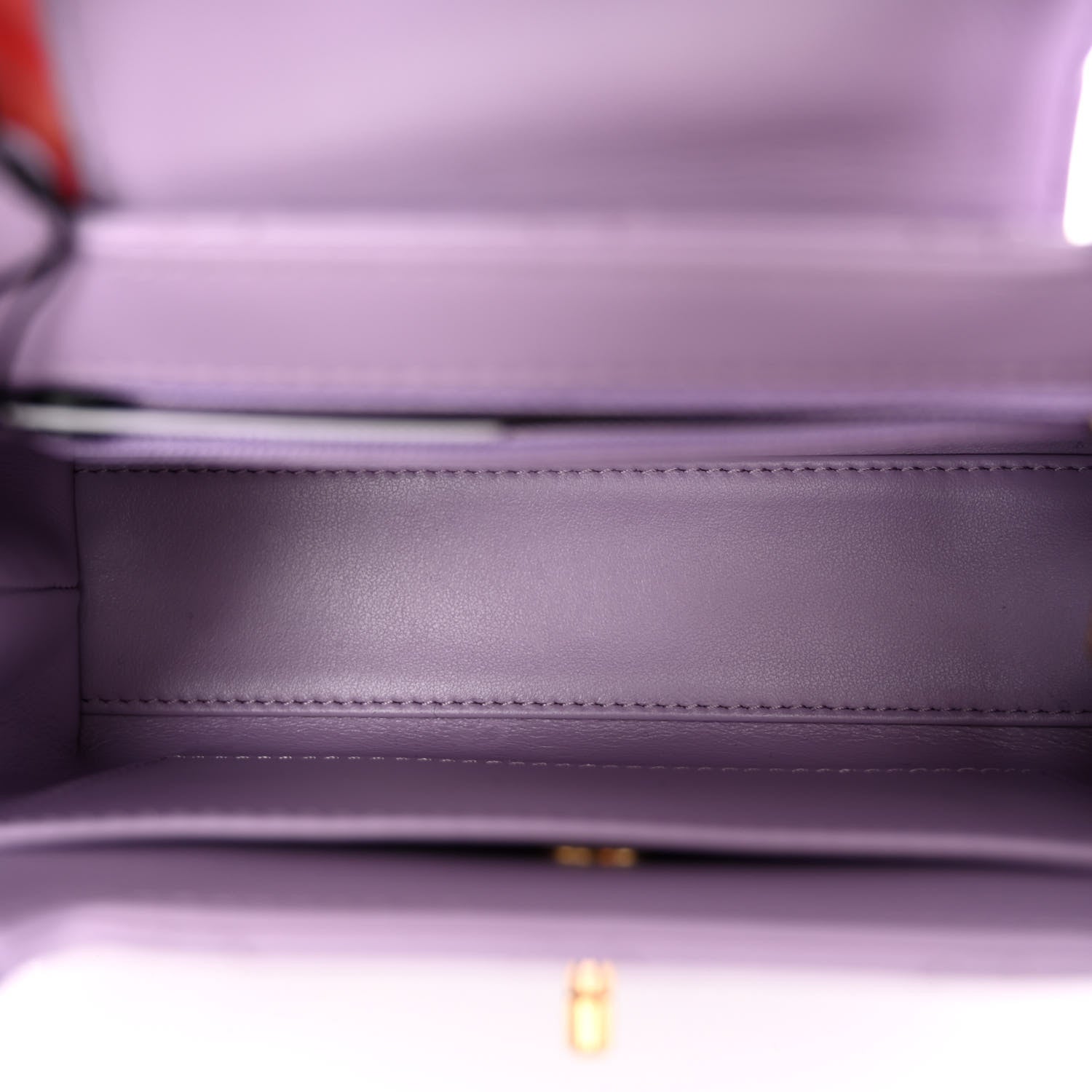 Chanel Shiny Aged Calfskin Quilted Nano Kelly Shopper Lilac 5 of 9