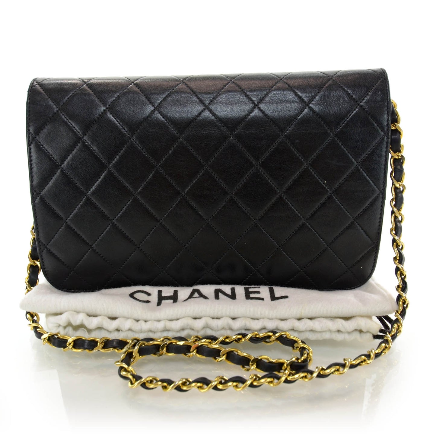 Lambskin Quilted Small Flap Black