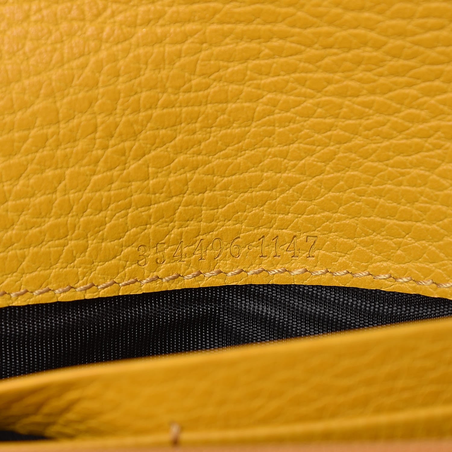 Gucci Dollar Calfskin Swing Continental Wallet Yellow 7 of 8