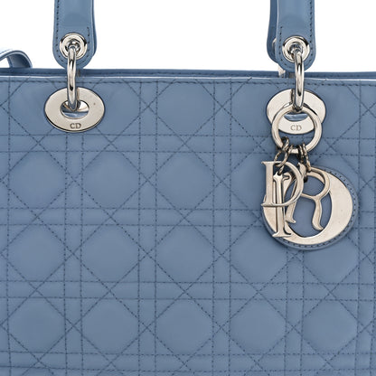 Christian Dior Lambskin Cannage Large Lady Dior Light Blue 8 of 11
