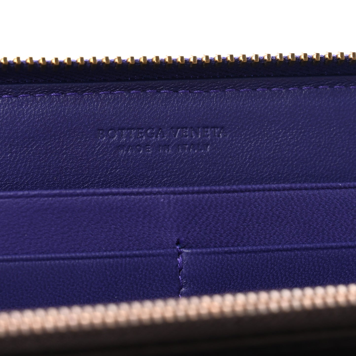 Nappa Intrecciato Zip Around Wallet Anemone