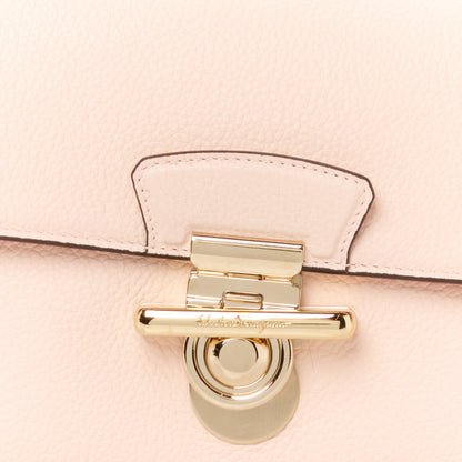Salvatore Ferragamo Calfskin Glam Shoulder Bag Pink Lemonade 7 of 9