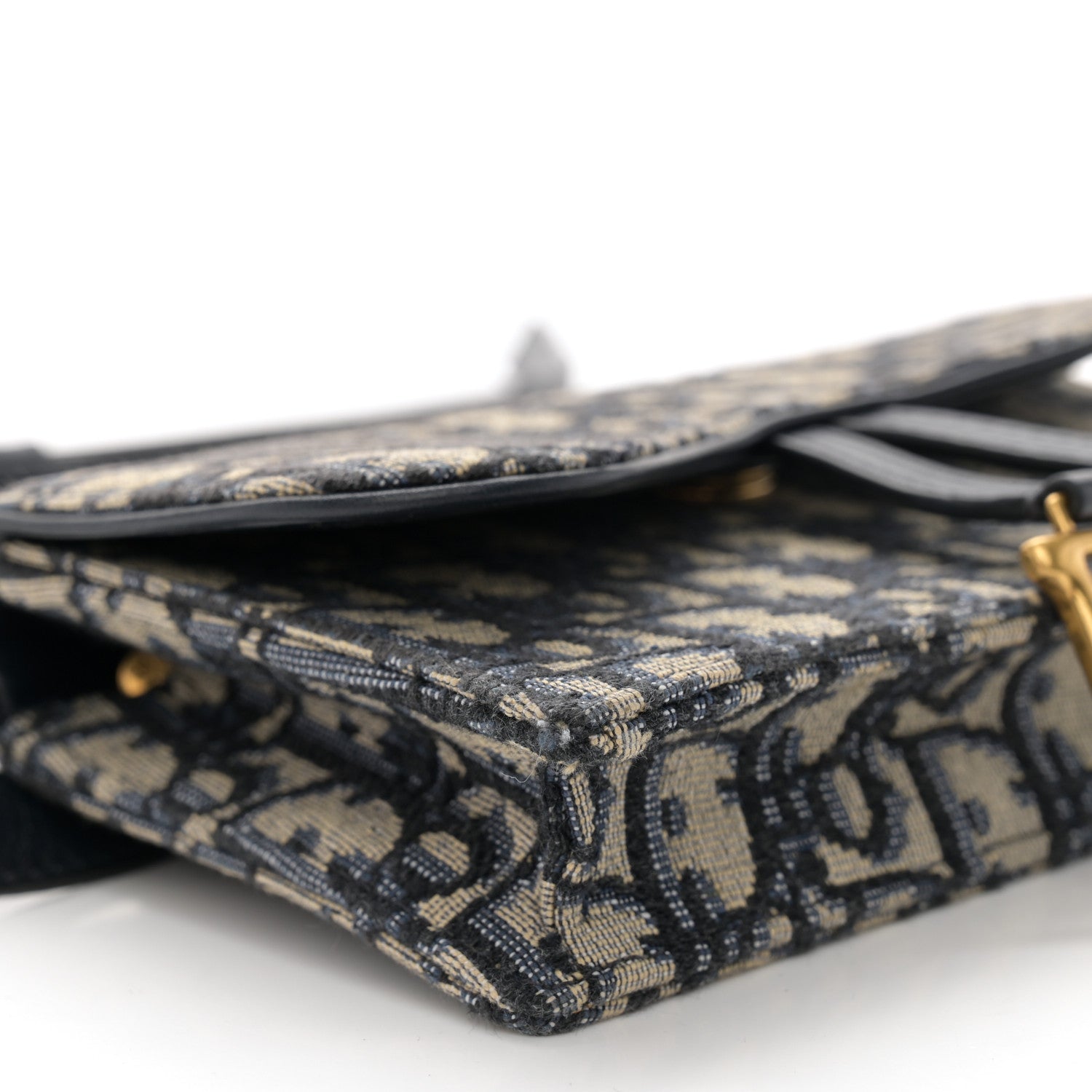 Christian Dior Oblique Saddle Belt Bag Blue 8 of 17