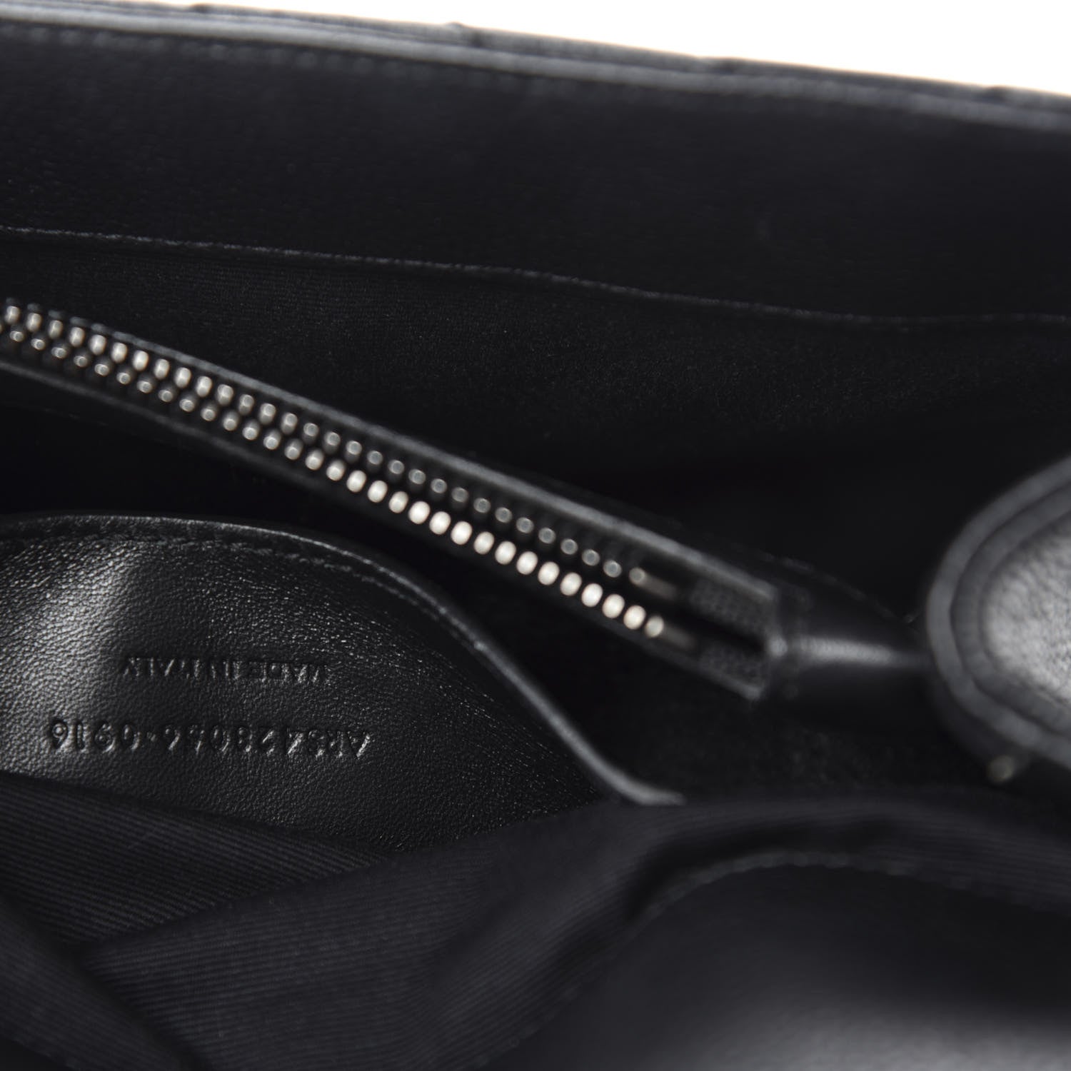 Saint Laurent Sheepskin Matelasse Chevron Monogram Medium College Bag Black 14 of 18
