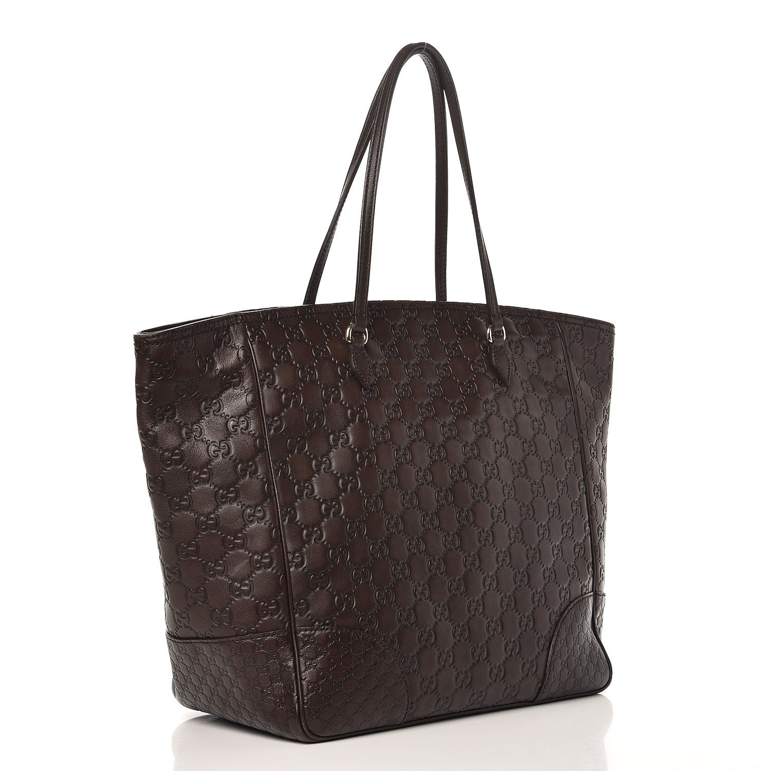 Gucci Guccissima Medium Bree Zippered Tote Chocolate 3 of 7