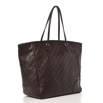 Gucci Guccissima Medium Bree Zippered Tote Chocolate 3 of 7